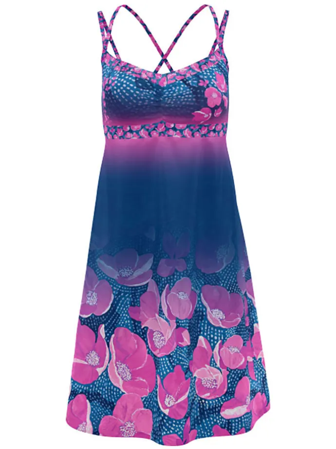 Funktionskleid "Kimera" in Blau/ Pink