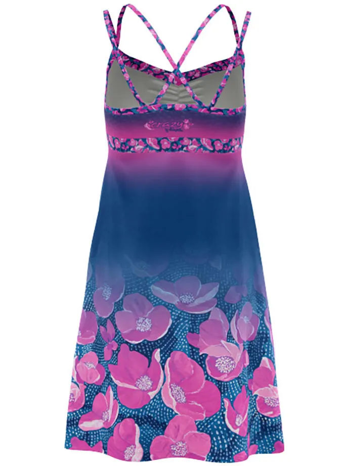 Funktionskleid "Kimera" in Blau/ Pink