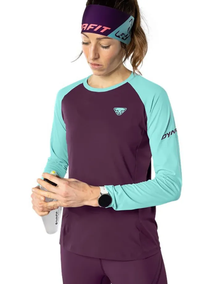 Funktionslongsleeve "ALPINE PRO" in Lila/ Türkis