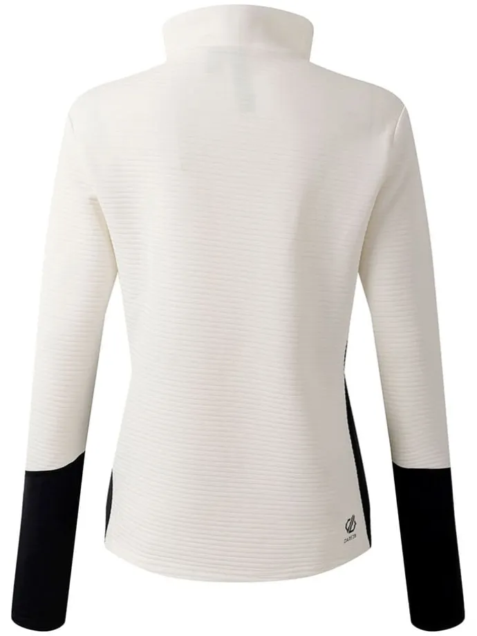 Funktionslongsleeve "Iced" in Creme/ Schwarz