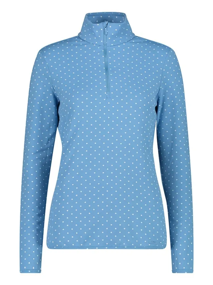 Funktionslongsleeve in Hellblau/ Weiß