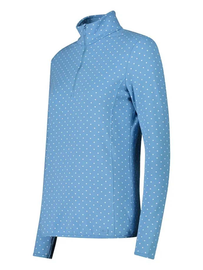 Funktionslongsleeve in Hellblau/ Weiß