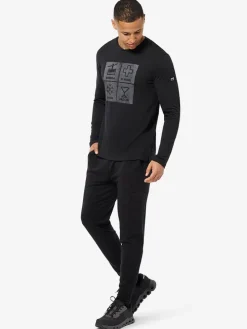 Funktionslongsleeve "Swiss Lodge" in Schwarz