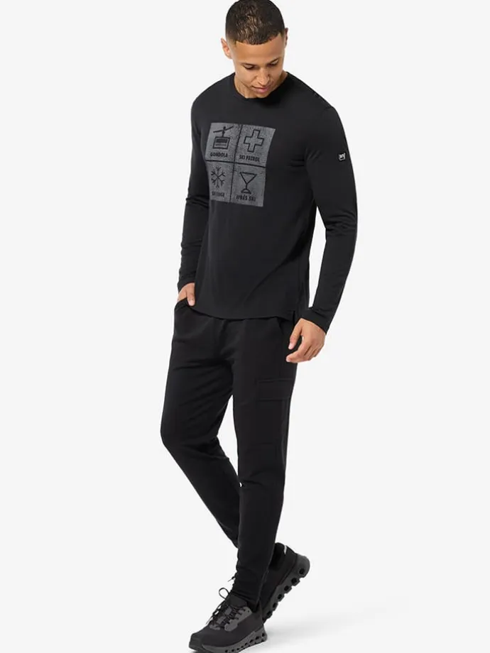 Funktionslongsleeve "Swiss Lodge" in Schwarz