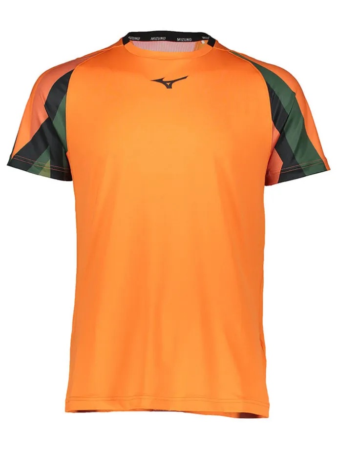 Funktionsshirt in Orange/ Grün/ Schwarz