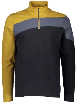 Funktionsshirt in Schwarz/ Ocker