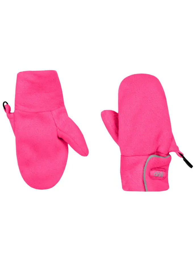 Fäustlinge in Grau/ Pink