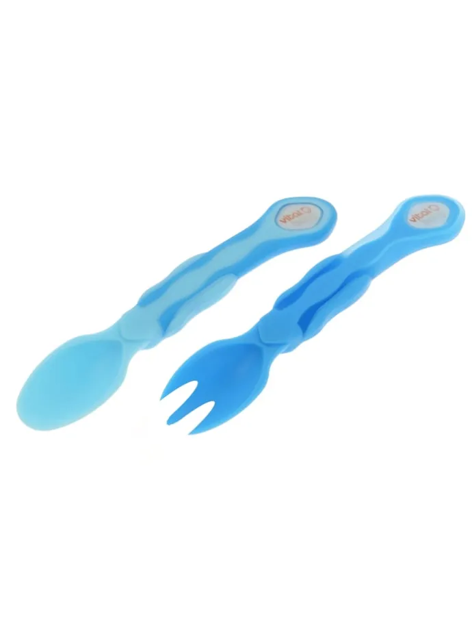 Gabel- und Löffelset, 2er-Set blau