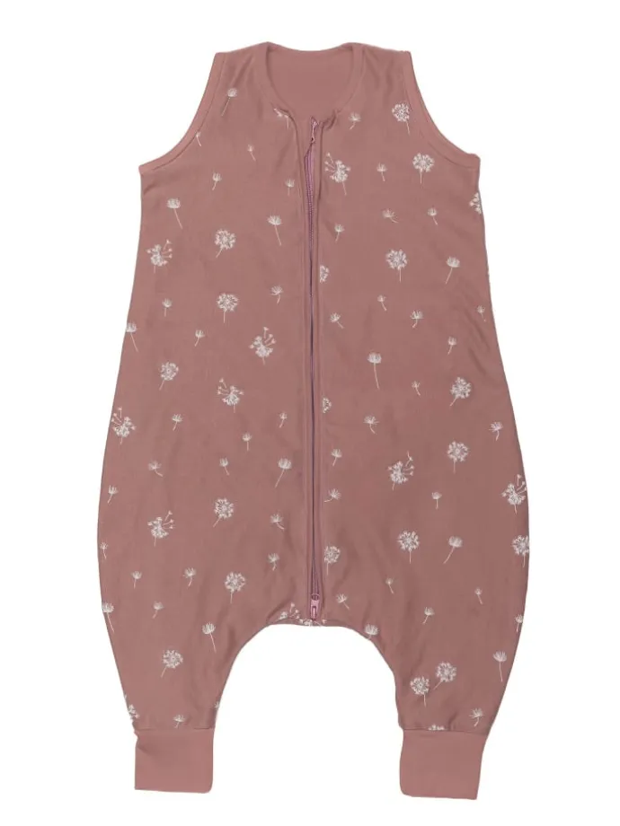 Ganzjahres-Schlafsack mit Füßen Exklusiv in Pusteblume Rosa