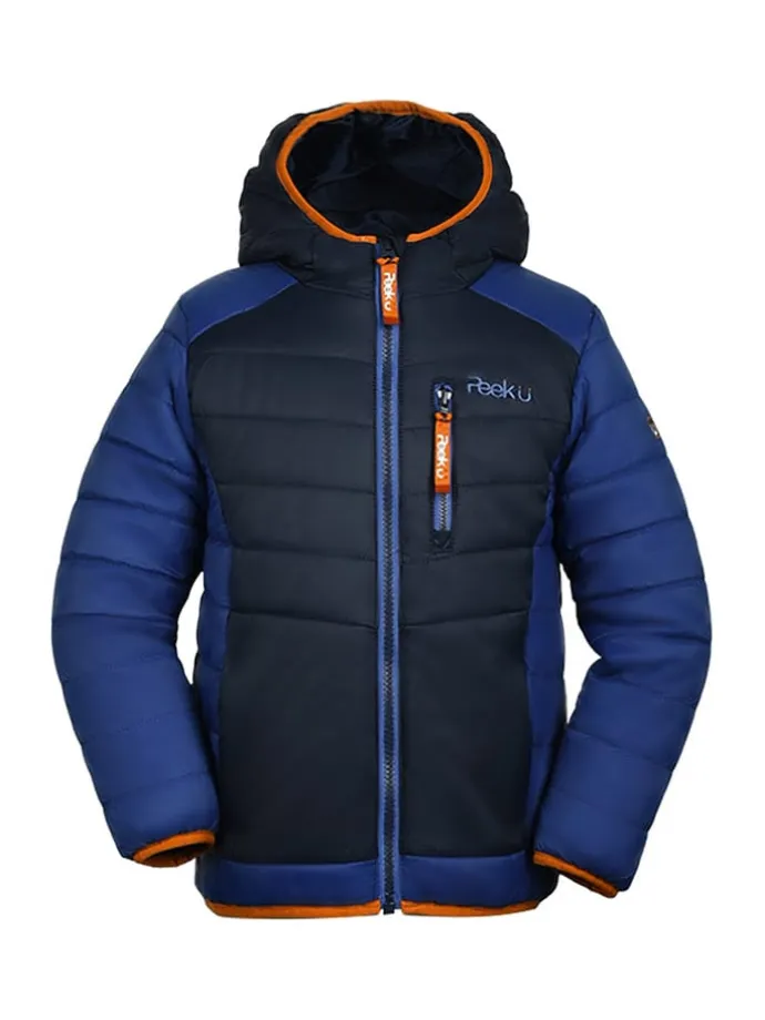 Ganzjahres-Steppjacke "Caspian" in Blau/ Dunkelblau/ Orange