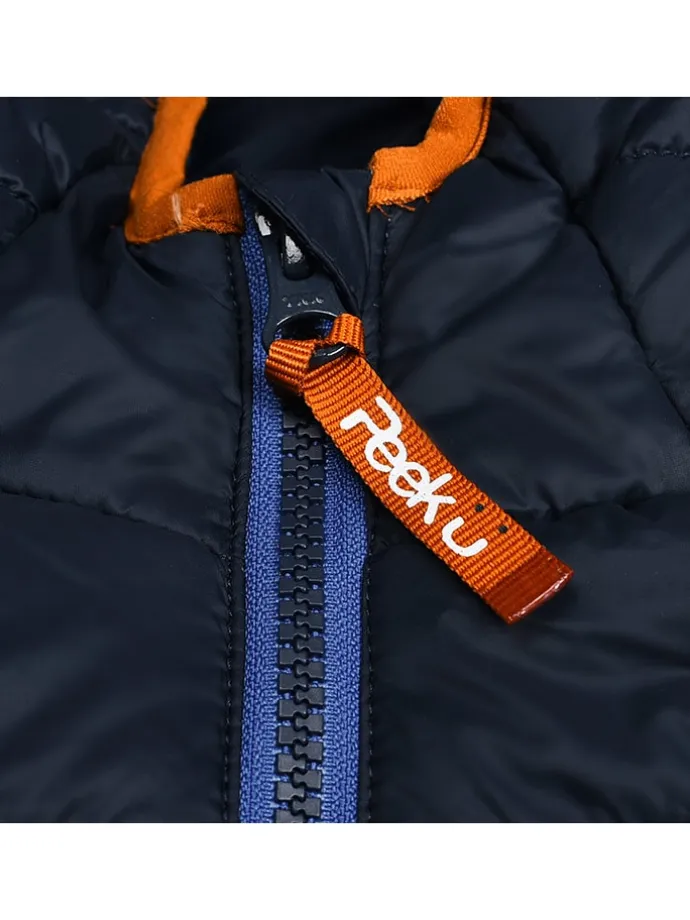 Ganzjahres-Steppjacke "Caspian" in Blau/ Dunkelblau/ Orange