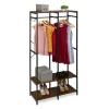 Garderobe in Schwarz/ Braun - (B)94,5 x (H)180 x (T)40 cm