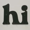 Garderobenhaken ''Hi'' in Schwarz - (B)38 x (H)30 x (T)2 cm