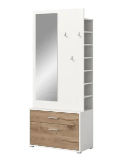 Garderobenkombination  (B/H/T: 80x190x38 cm) in Nox Oak Nachbildung