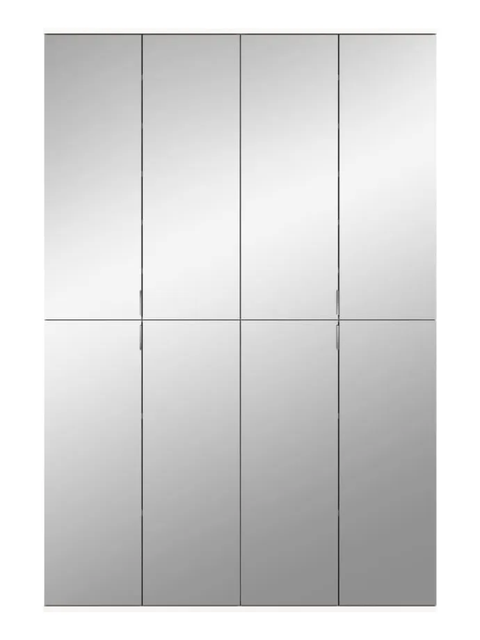 Garderobenkombination (B/H/T: 122x193x34 cm) in weiß