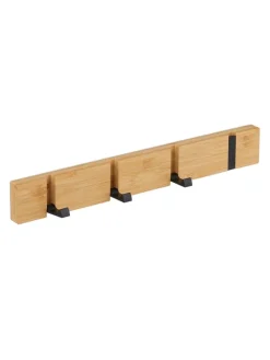 Garderobenleiste in Natur/ Schwarz - (B)40 x (H)5,5 x (T)5 cm