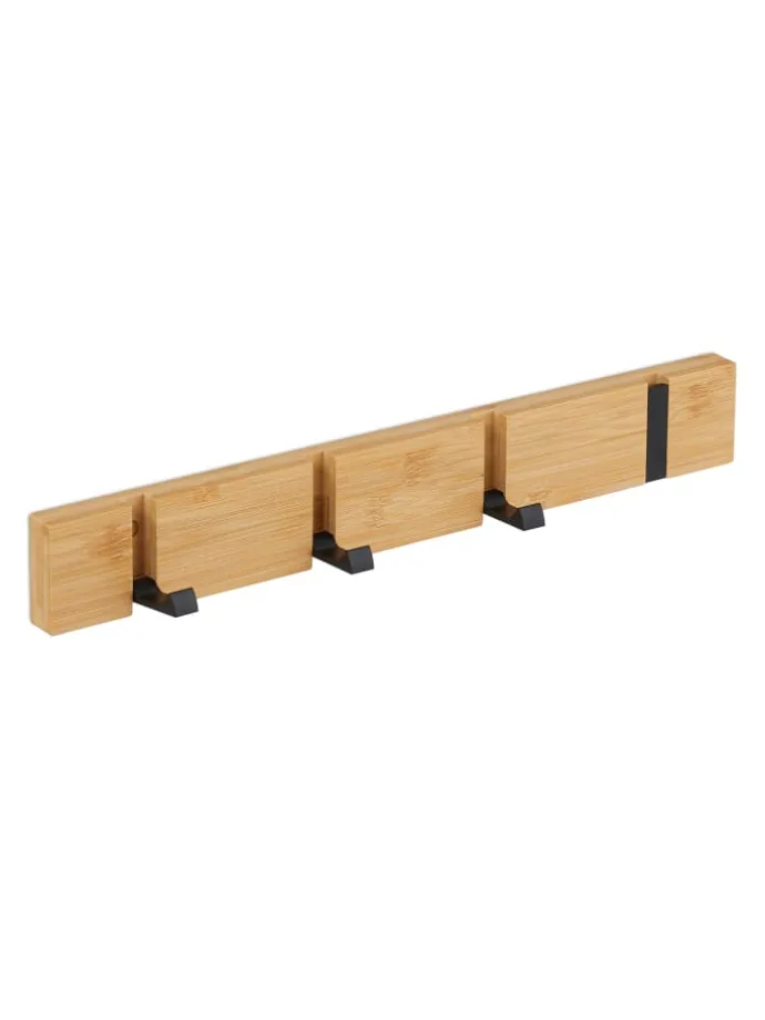 Garderobenleiste in Natur/ Schwarz - (B)40 x (H)5,5 x (T)5 cm