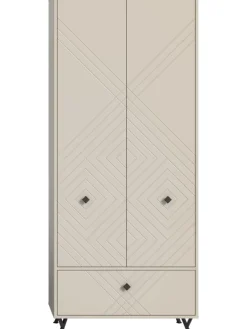 Garderobenschrank  (B/H/T: 80x190x35 cm) in sandbeige