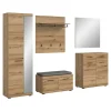 Garderoben-Set ink. Sitzkissen  (B/H/T: 272x197x40 cm) in Evoke Oak Nachbildung