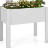 Gartenbeet selbstbewässernd 76x45x61cm in Weiß