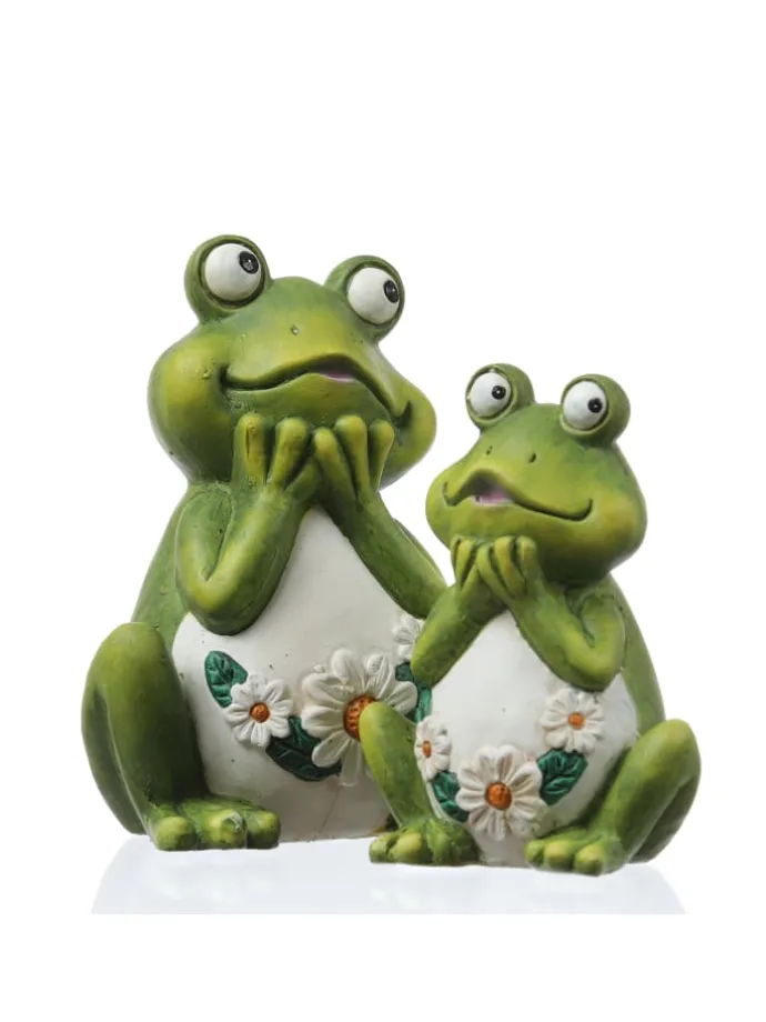 Gartenfigur Frosch Rosie Tierfigur für Beet Gartendeko H: 16cm in grün
