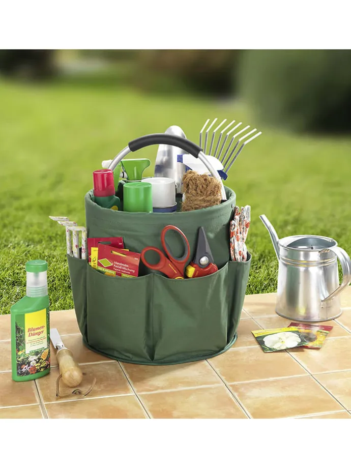Gartenkorb "Maximex" in Grün - (H)26,5 x Ø 28 cm
