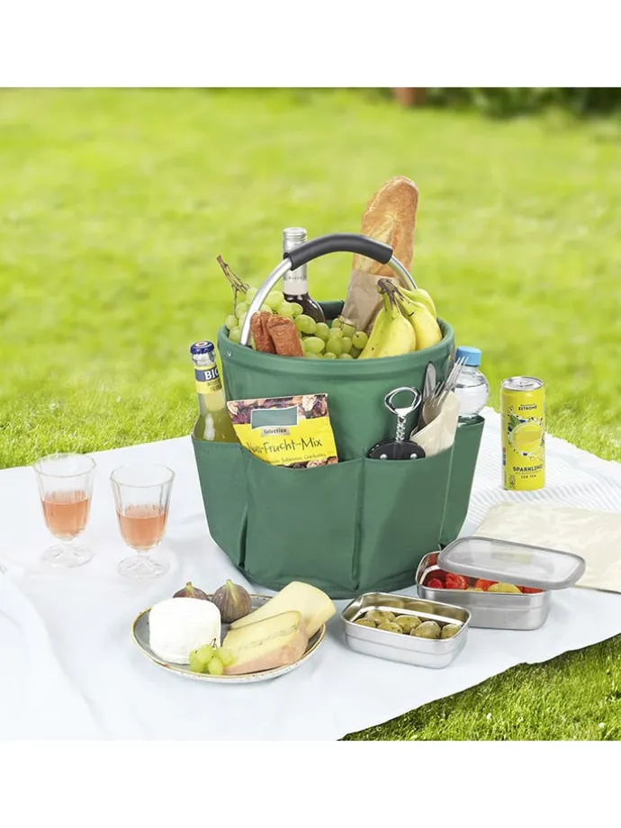 Gartenkorb "Maximex" in Grün - (H)26,5 x Ø 28 cm