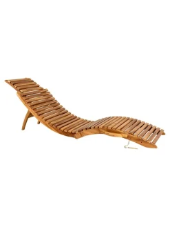Gartenliege in Natur - (B)50 x (H)50 x (T)160 cm
