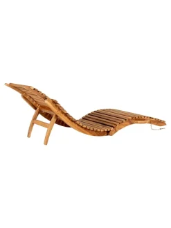 Gartenliege in Natur - (B)50 x (H)50 x (T)160 cm