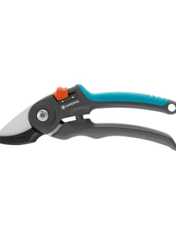 Gartenschere "PremiumCut - Trockenes Holz" in Schwarz/ Hellblau