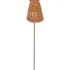 Gartenstab "Weihnachtsmann" in Hellbraun - (B)12 x (H)26 cm