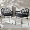 Gartenstuhl KALO 2er-Set in Schwarz