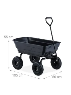 Gartenwagen in Schwarz - 250 kg
