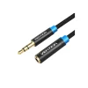 Geflochtenes Audiokabel 3,5 mm Stecker-Buchse 3 Meter