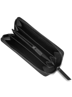 Geldbörse Leder 19 cm in black