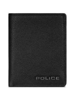 Geldbörse RFID Leder 9,5 cm ausklappbar in black