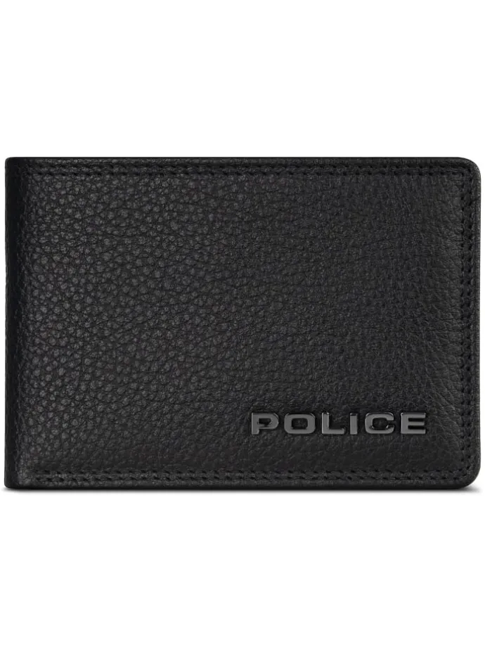 Geldbörse RFID Schutz Leder 10.5 cm in black