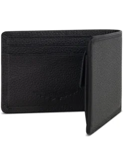 Geldbörse RFID Schutz Leder 10.5 cm in black