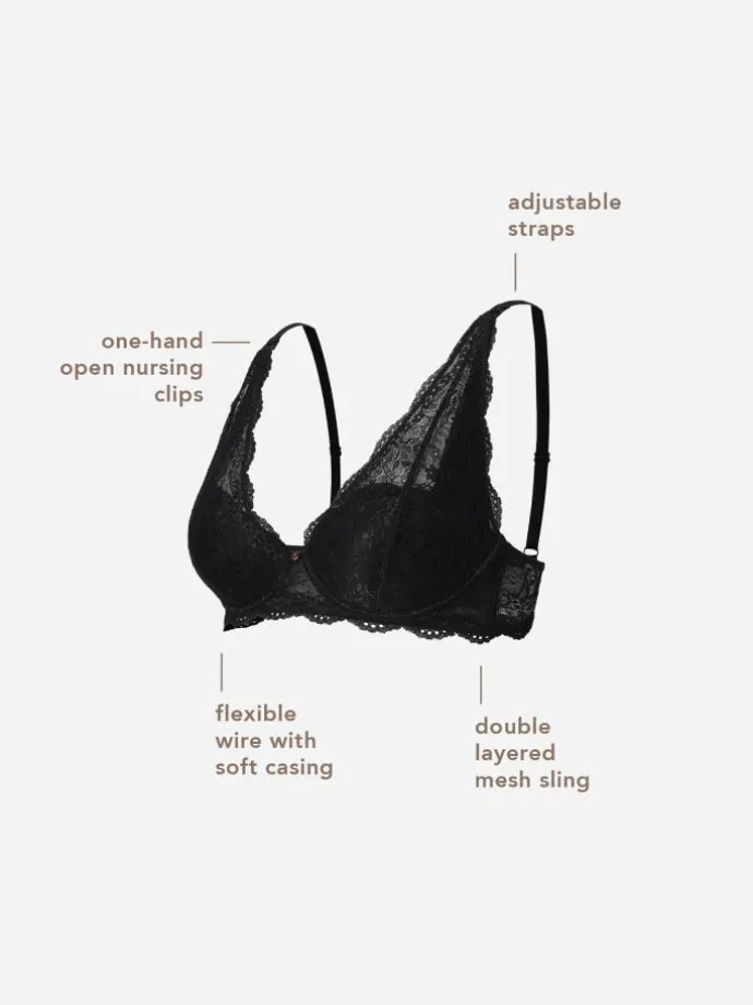 Gepolsterter Still-Bh Wired Bra Lace in Black