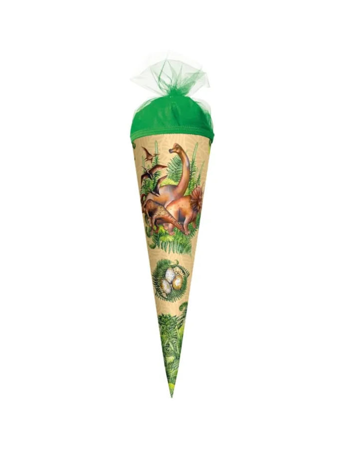 Geschenk-Schultüte klein Veganosaurus 50 cm in Grün