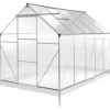 Gewächshaus für den Garten APULIA in Silber/Transparent