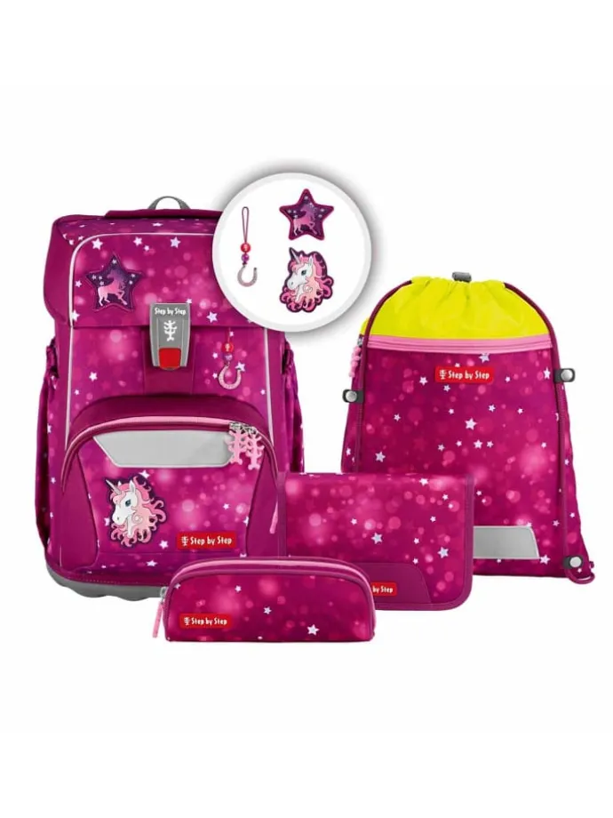 GIANT Schulrucksack-Set Sweet Unicorn Nuala 5-tlg. in pink