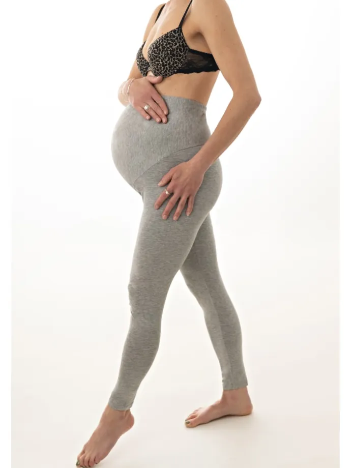 Gila Umstandsleggings in Hellgraumelange