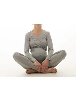 GILANA Umstandspyjama Langarmshirt & Leggings für Schwangere