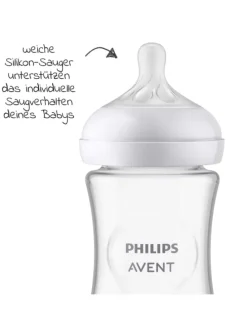Glas-Flasche 2er Pack Natural Response 240ml in weiss
