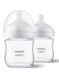Glas-Flasche 2er Pack Natural Response 120ml in weiss