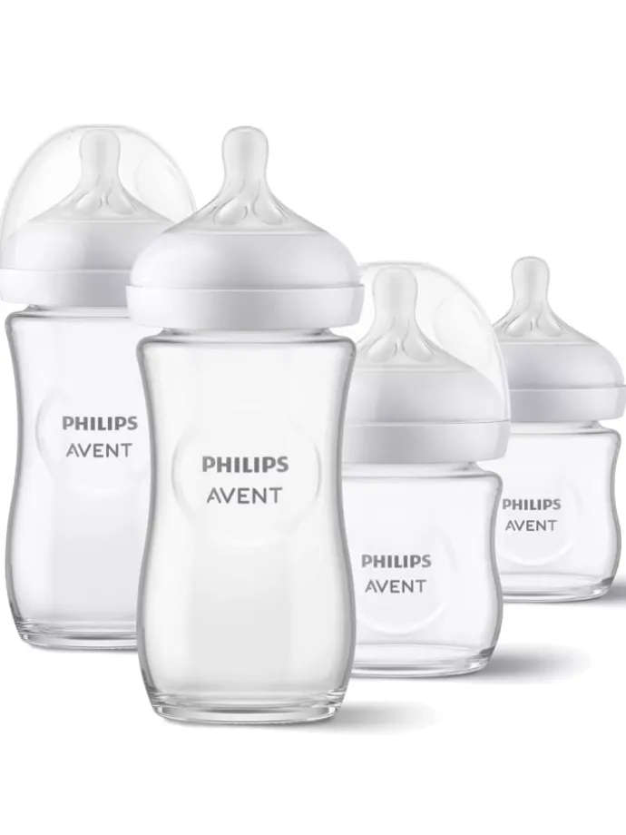 Glas-Flasche 4er Pack Natural Response 120ml in weiss