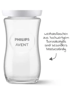 Glas-Flasche 4er Pack Natural Response 120ml in weiss