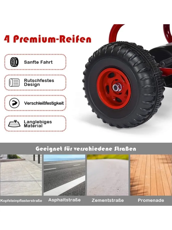 Gokart von 3-6 Jahren in Rot