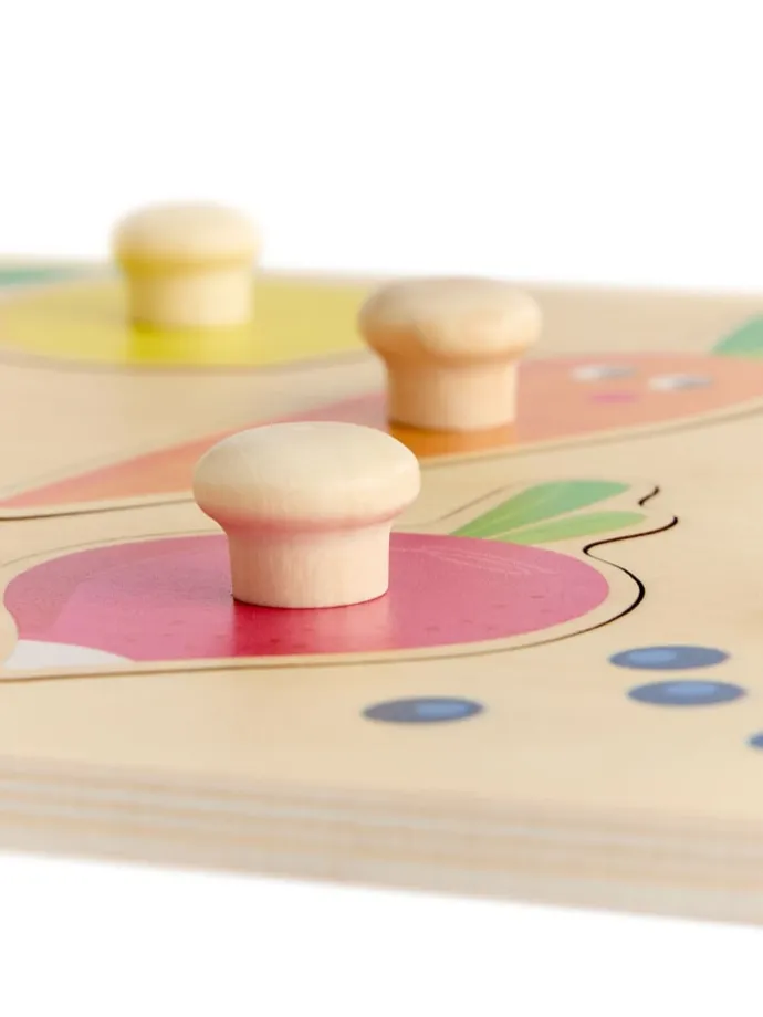 Greifspielzeug Greifpuzzle in Obst & Farben